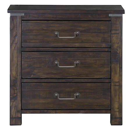 3 Drawer Nightstand with Touch Lighting
